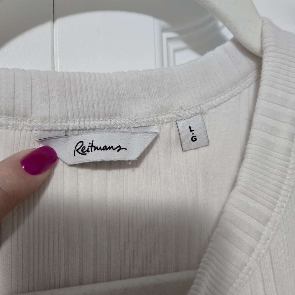 Reitmans Ivory Ribbed Tank Top - Picture 2 of 2
